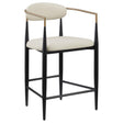  Coaster Furniture Tina 121184 Fabric Upholstered Counter Chair - Beige IMAGE 1