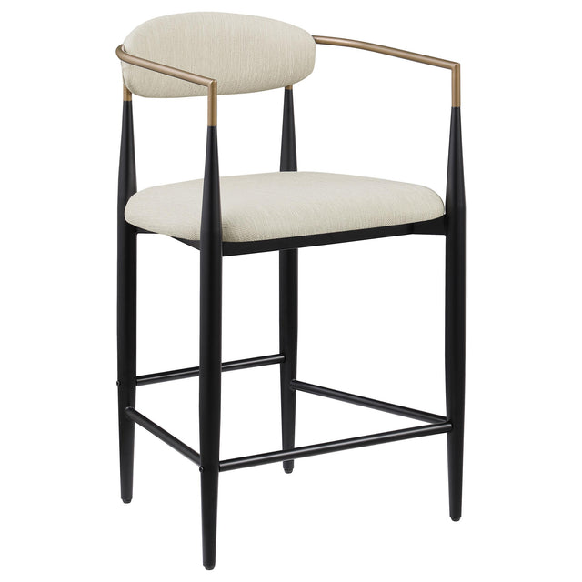  Coaster Furniture Tina 121184 Fabric Upholstered Counter Chair - Beige IMAGE 1