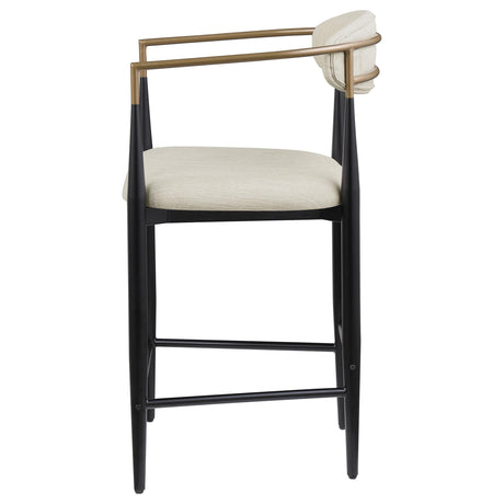  Coaster Furniture Tina 121184 Fabric Upholstered Counter Chair - Beige IMAGE 4