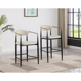  Coaster Furniture Tina 121184 Fabric Upholstered Counter Chair - Beige IMAGE 9