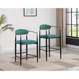  Coaster Furniture Tina 121185 Fabric Upholstered Counter Chair - Green IMAGE 9