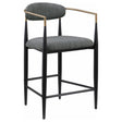  Coaster Furniture Tina 121186 Fabric Upholstered Counter Chair - Dark Grey IMAGE 1