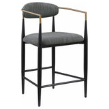  Coaster Furniture Tina 121186 Fabric Upholstered Counter Chair - Dark Grey IMAGE 1
