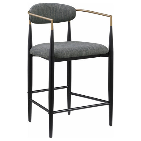  Coaster Furniture Tina 121186 Fabric Upholstered Counter Chair - Dark Grey IMAGE 1