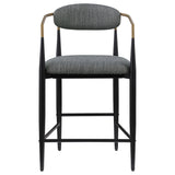  Coaster Furniture Tina 121186 Fabric Upholstered Counter Chair - Dark Grey IMAGE 2
