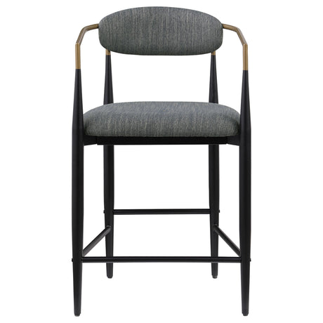  Coaster Furniture Tina 121186 Fabric Upholstered Counter Chair - Dark Grey IMAGE 2
