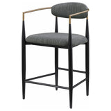  Coaster Furniture Tina 121186 Fabric Upholstered Counter Chair - Dark Grey IMAGE 3