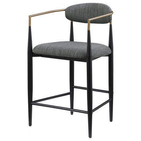  Coaster Furniture Tina 121186 Fabric Upholstered Counter Chair - Dark Grey IMAGE 3
