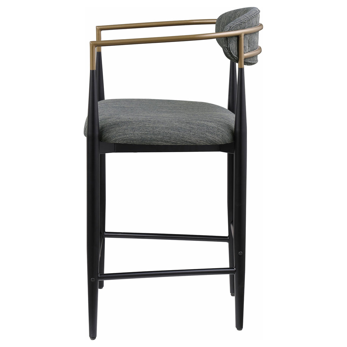  Coaster Furniture Tina 121186 Fabric Upholstered Counter Chair - Dark Grey IMAGE 4
