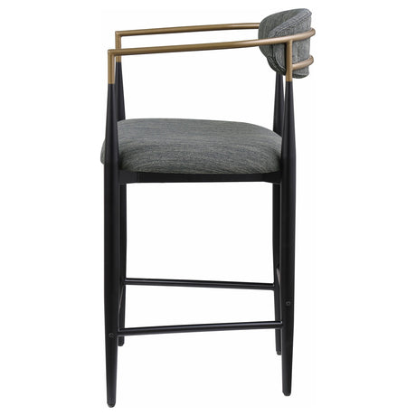  Coaster Furniture Tina 121186 Fabric Upholstered Counter Chair - Dark Grey IMAGE 4
