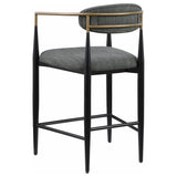  Coaster Furniture Tina 121186 Fabric Upholstered Counter Chair - Dark Grey IMAGE 5
