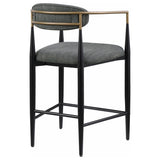 Coaster Furniture Tina 121186 Fabric Upholstered Counter Chair - Dark Grey IMAGE 6