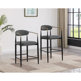  Coaster Furniture Tina 121186 Fabric Upholstered Counter Chair - Dark Grey IMAGE 9