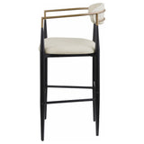  Coaster Furniture Tina 121187 Fabric Upholstered Bar Chair - Beige IMAGE 4