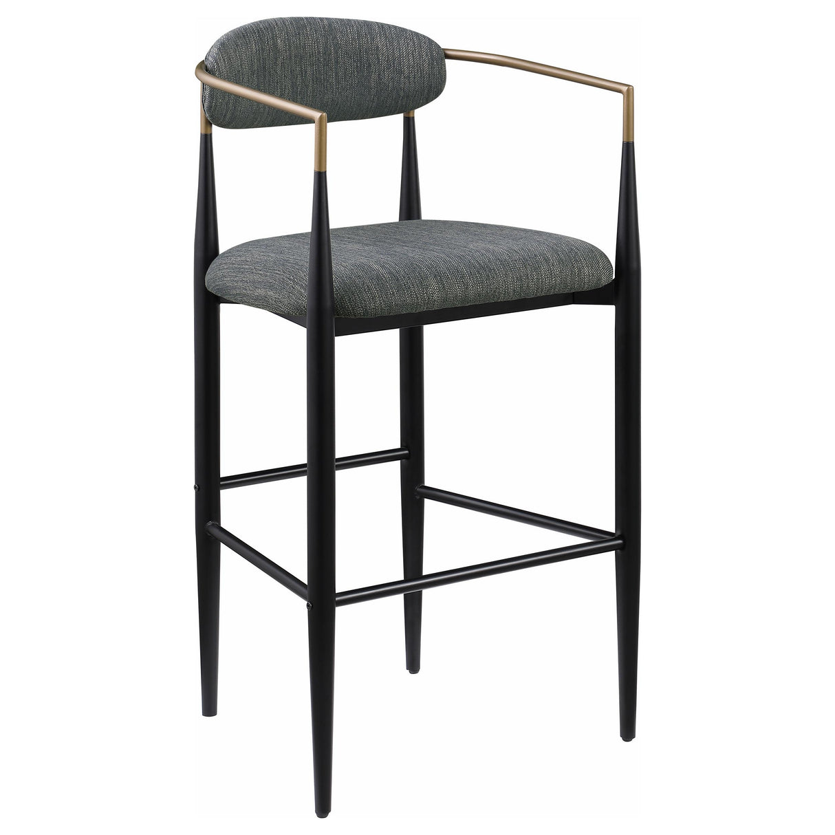  Coaster Furniture Tina 121189 Fabric Upholstered Bar Chair - Dark Grey IMAGE 1