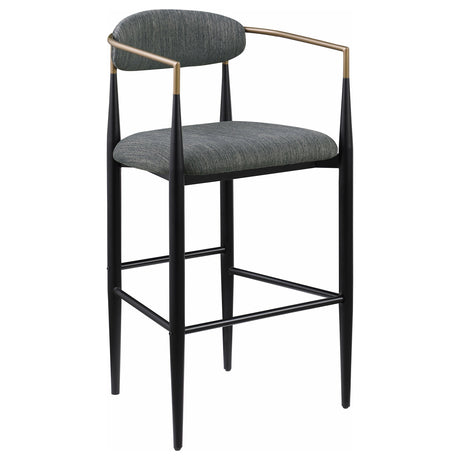  Coaster Furniture Tina 121189 Fabric Upholstered Bar Chair - Dark Grey IMAGE 1