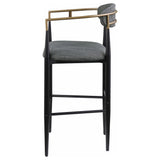  Coaster Furniture Tina 121189 Fabric Upholstered Bar Chair - Dark Grey IMAGE 4