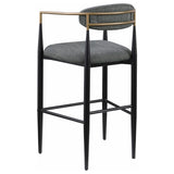  Coaster Furniture Tina 121189 Fabric Upholstered Bar Chair - Dark Grey IMAGE 5
