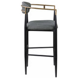  Coaster Furniture Tina 121189 Fabric Upholstered Bar Chair - Dark Grey IMAGE 7