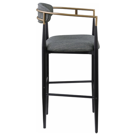  Coaster Furniture Tina 121189 Fabric Upholstered Bar Chair - Dark Grey IMAGE 7