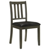  Coaster Furniture Parkwood 150410 5-piece Square Dining Table Set - Charcoal IMAGE 3
