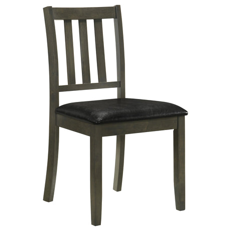  Coaster Furniture Parkwood 150410 5-piece Square Dining Table Set - Charcoal IMAGE 3