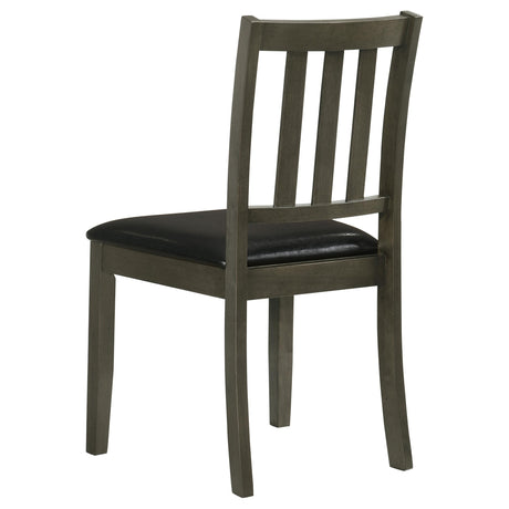  Coaster Furniture Parkwood 150410 5-piece Square Dining Table Set - Charcoal IMAGE 5