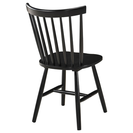  Coaster Furniture Hollyoak 183042 Windsor Wood Dining Side Chair - Black IMAGE 6