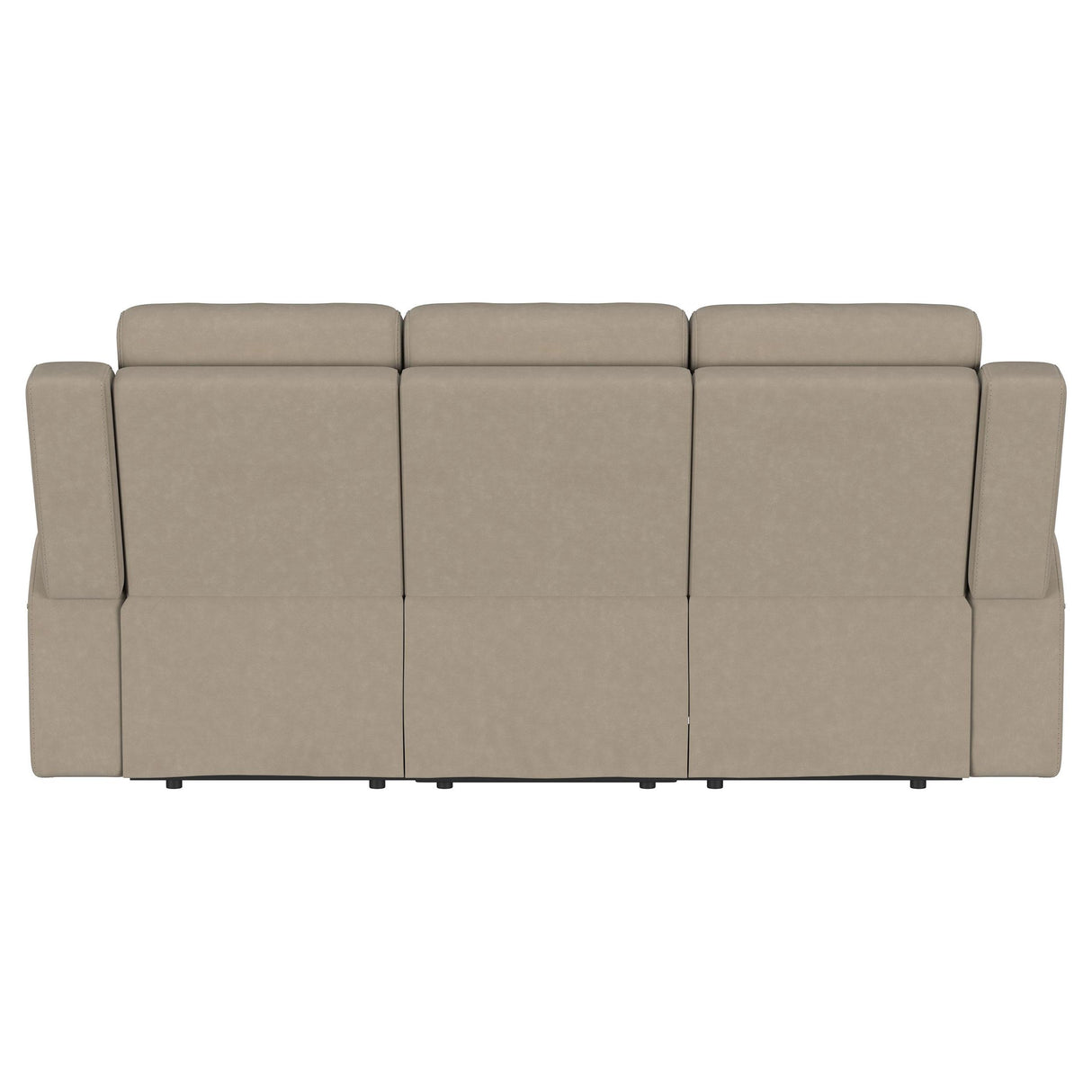 Coaster Furniture Brentwood 610281 Upholstered Motion Reclining Sofa - Taupe IMAGE 6