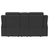 Coaster Furniture Brentwood 610285 Upholstered Reclining Loveseat - Dark Charcoal IMAGE 6