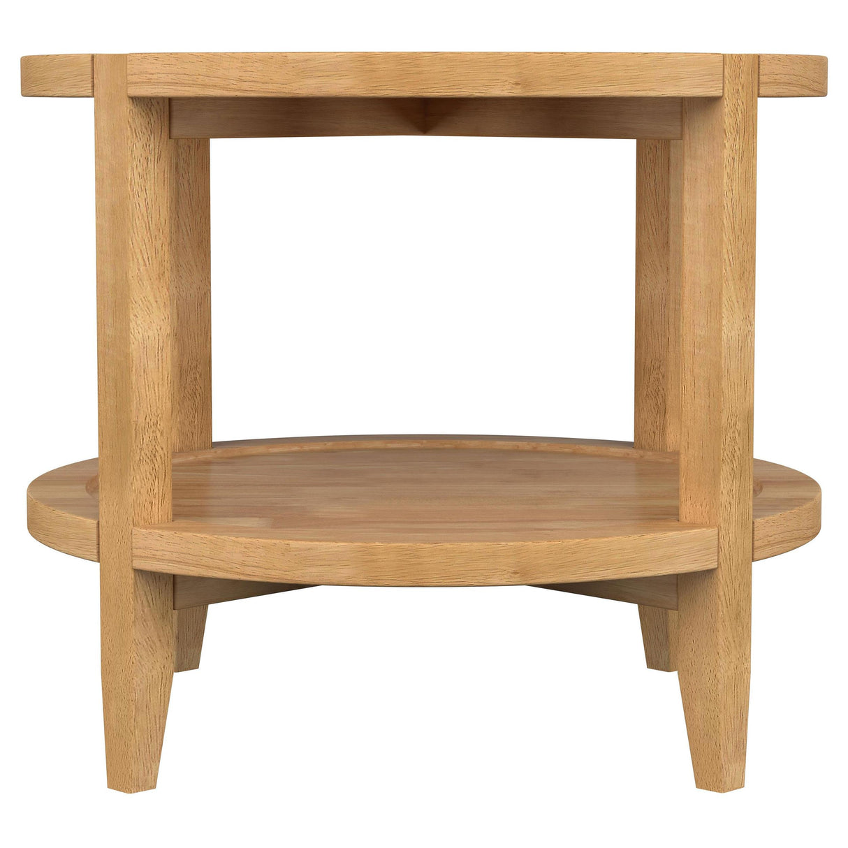  Coaster Furniture Camillo 709697 Round Solid Wood Side End Table - Maple Brown IMAGE 5