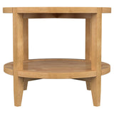  Coaster Furniture Camillo 709697 Round Solid Wood Side End Table - Maple Brown IMAGE 5