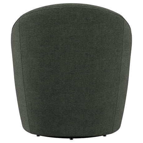  Coaster Furniture Leon 903075 Upholstered Barrel Accent Swivel Chair - Hunter Green IMAGE 6