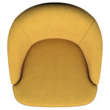  Coaster Furniture Leon 903076 Upholstered Barrel Accent Swivel Chair - Mustard Yellow IMAGE 10