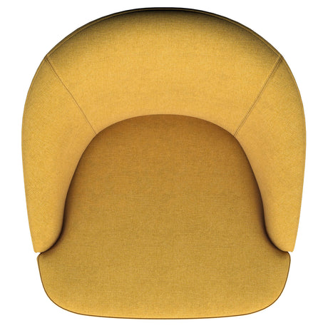  Coaster Furniture Leon 903076 Upholstered Barrel Accent Swivel Chair - Mustard Yellow IMAGE 10