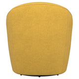  Coaster Furniture Leon 903076 Upholstered Barrel Accent Swivel Chair - Mustard Yellow IMAGE 6