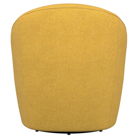  Coaster Furniture Leon 903076 Upholstered Barrel Accent Swivel Chair - Mustard Yellow IMAGE 6