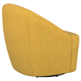  Coaster Furniture Leon 903076 Upholstered Barrel Accent Swivel Chair - Mustard Yellow IMAGE 7