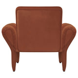  Coaster Furniture Liana 903150 Upholstered Roll Arm Accent Armchair - Rust Orange IMAGE 6