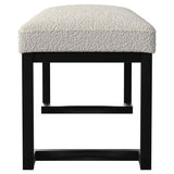  Coaster Furniture Mesa 907514 Boucle Upholstered Tufted Accent Bench - Vanilla IMAGE 4