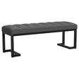  Coaster Furniture Mesa 907516 Boucle Upholstered Tufted Accent Bench - Charcoal IMAGE 1