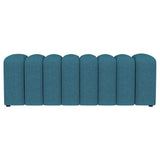  Coaster Furniture Summer 910293 Fabric Upholstered Tufted Accent Bench - Peacock Blue IMAGE 2