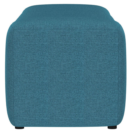  Coaster Furniture Summer 910293 Fabric Upholstered Tufted Accent Bench - Peacock Blue IMAGE 4