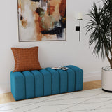  Coaster Furniture Summer 910293 Fabric Upholstered Tufted Accent Bench - Peacock Blue IMAGE 5