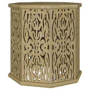  Coaster Furniture Torres 931148 Octagonal Solid Mango Wood Side Table - Natural Brown IMAGE 1