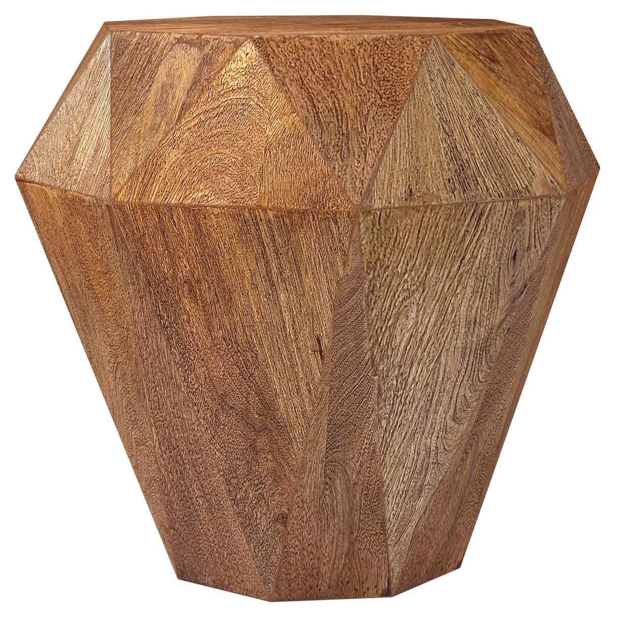  Coaster Furniture Jacinto 931158 Octagonal Solid Mango Wood Side Table - Natural Brown IMAGE 1