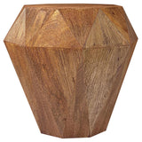  Coaster Furniture Jacinto 931158 Octagonal Solid Mango Wood Side Table - Natural Brown IMAGE 1