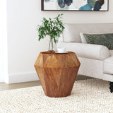  Coaster Furniture Jacinto 931158 Octagonal Solid Mango Wood Side Table - Natural Brown IMAGE 3
