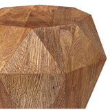  Coaster Furniture Jacinto 931158 Octagonal Solid Mango Wood Side Table - Natural Brown IMAGE 4