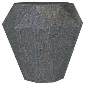  Coaster Furniture Jacinto 931159 Octagonal Solid Mango Wood Side Table - Grey IMAGE 1